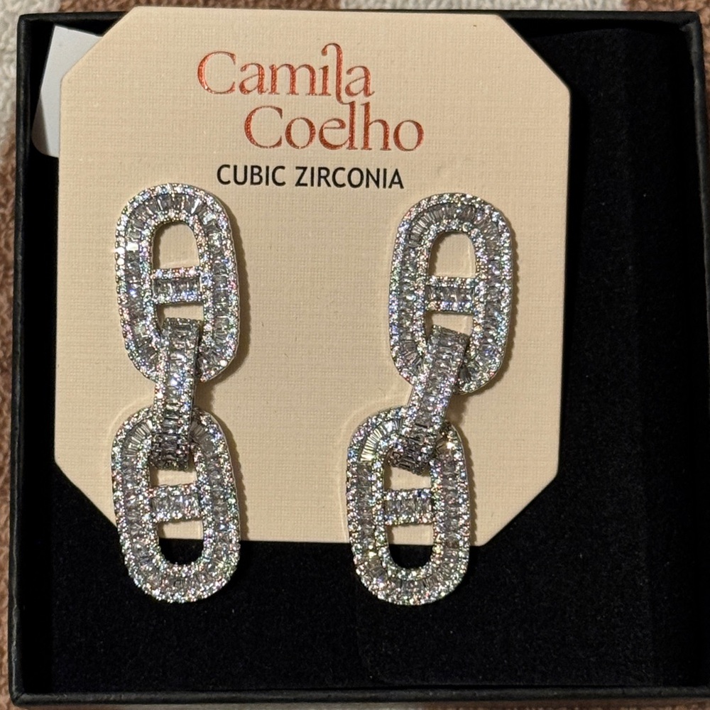 Camila Coelho Pave Soda Tab crystal drop Earrings